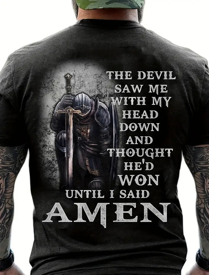 Men's Black Printed Short-Sleeve T-Shirt - S-5XL - image 1