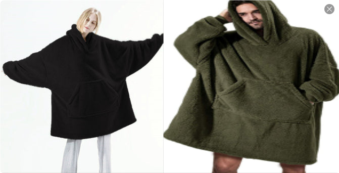Oversized Wearable Blanket Hoodie – Double-Sided Fleece Sweatshirt - product image 25