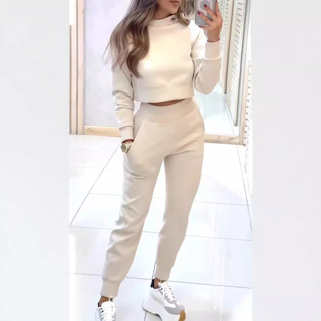 Women's High-Collar Slim Long-Sleeve Leisure Suit - product image 1