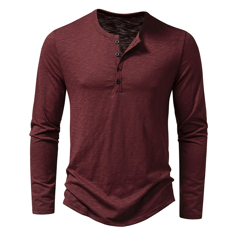 Men's Casual Long-Sleeve Button Pullover Top - product image 8