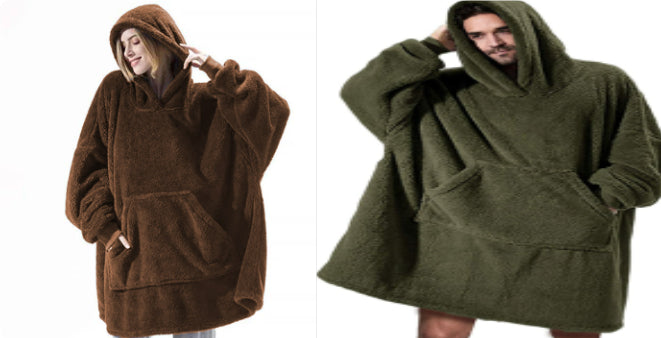 Oversized Wearable Blanket Hoodie – Double-Sided Fleece Sweatshirt - product image 26