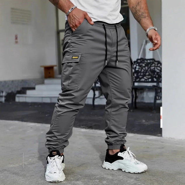 Men's Drawstring Cropped Cargo Pants - image 1