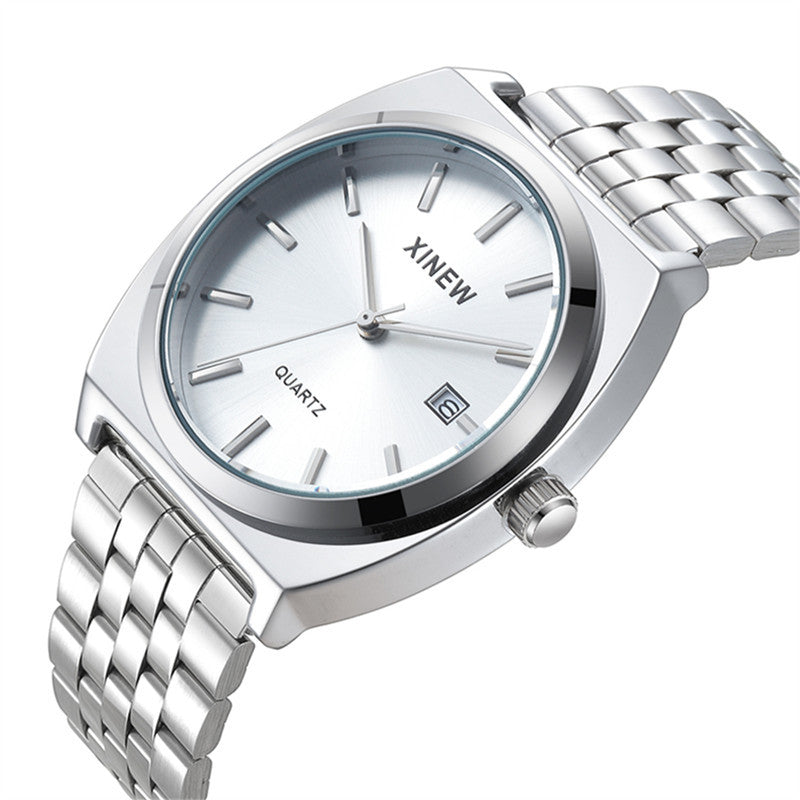 Men's Stainless Steel Strap Calendar Quartz Watch - product image 3