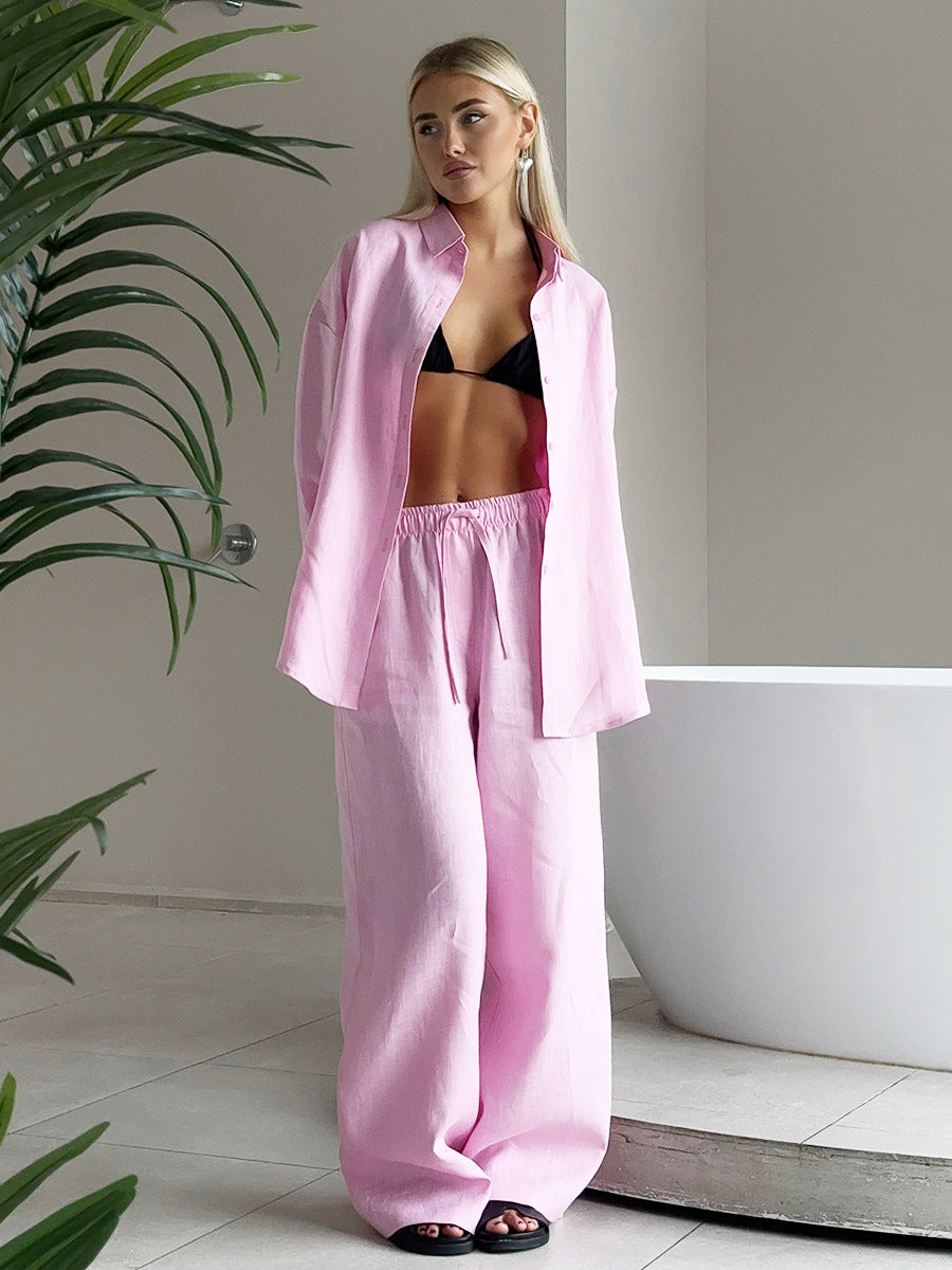 Women’s Relaxed Long-Sleeve Shirt & Trousers Set - product image 4