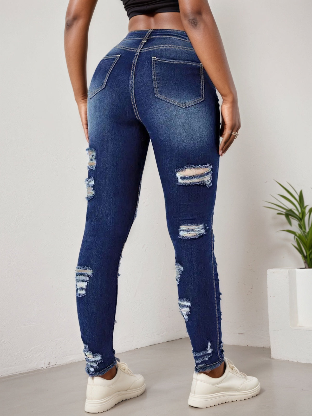 Women's Slim-Fit Ripped Cropped Jeans - view 4
