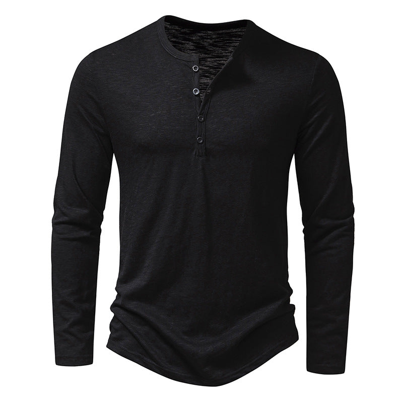 Men's Casual Long-Sleeve Button Pullover Top - product image 6