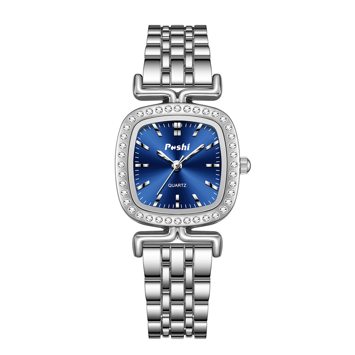 Women's Diamond-Dial Oval Steel Bracelet Quartz Watch - product image 8