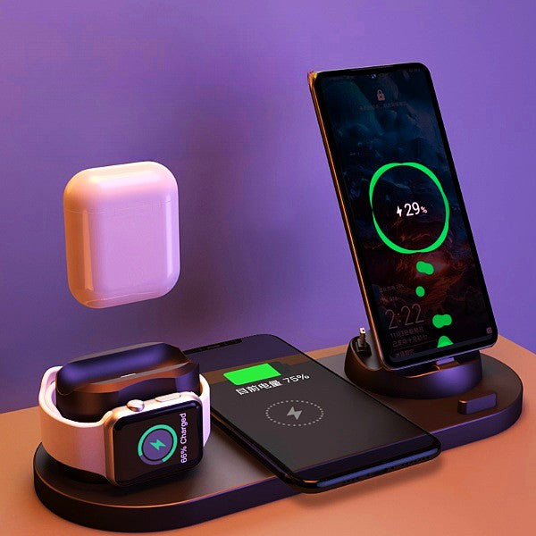 6-in-1 Wireless Charging Station – 10W/15W Fast Charge for iPhone, Watch & More - product image 1