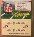 Vintage 1997 NFL Fingernail Tattoos Denver Broncos - Play By Play San Antonio TX Card ⚾