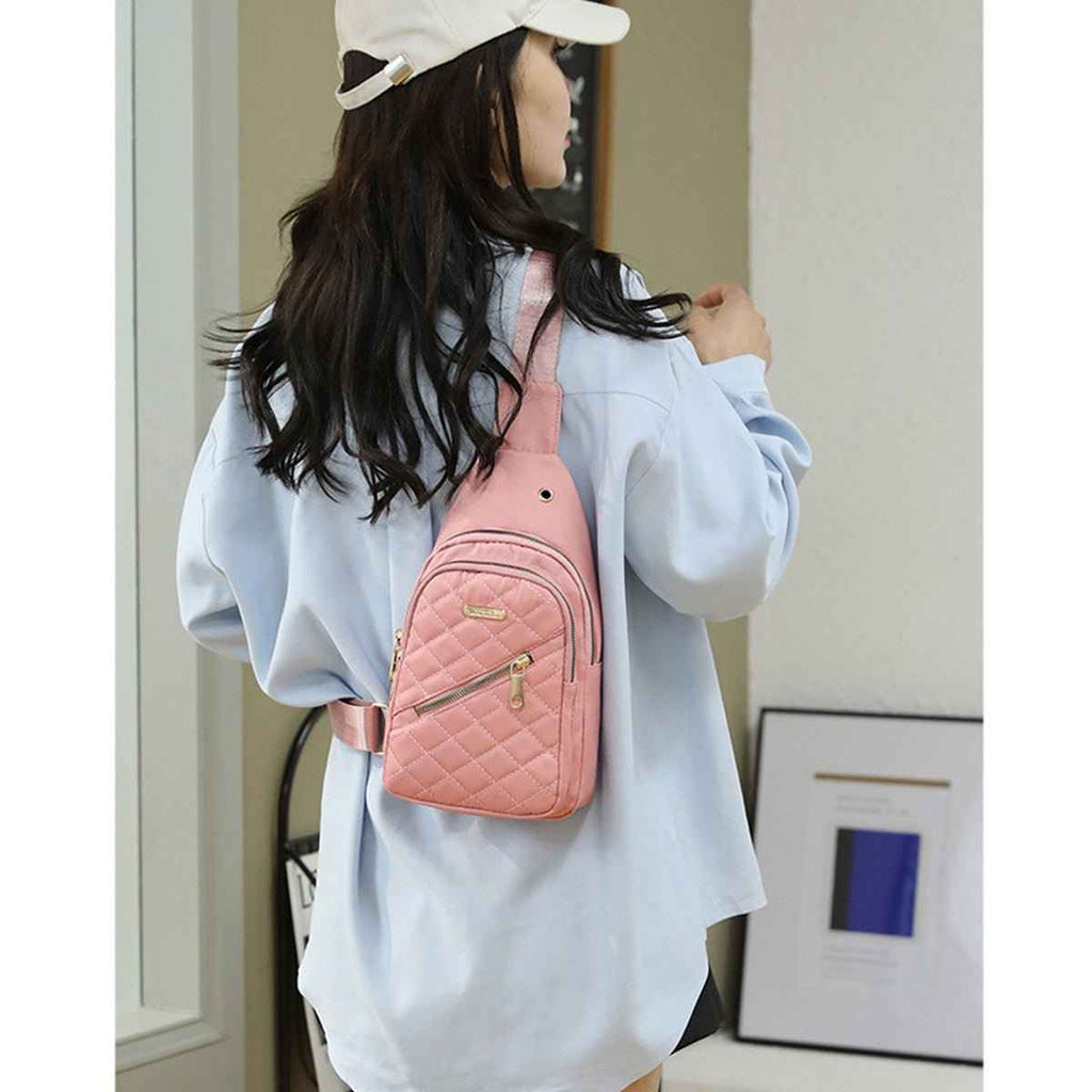Women's Shoulder Sling Bag - Nylon Adjustable Strap Crossbody Purse