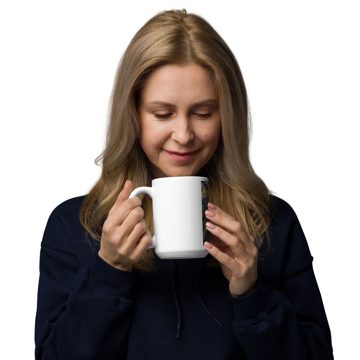 White Glossy Ceramic Mug - View 6