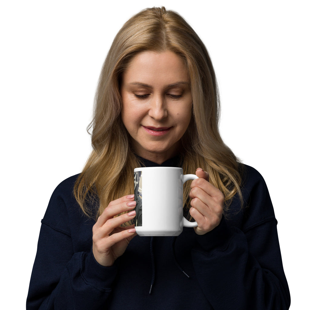 White Glossy Ceramic Mug - View 7