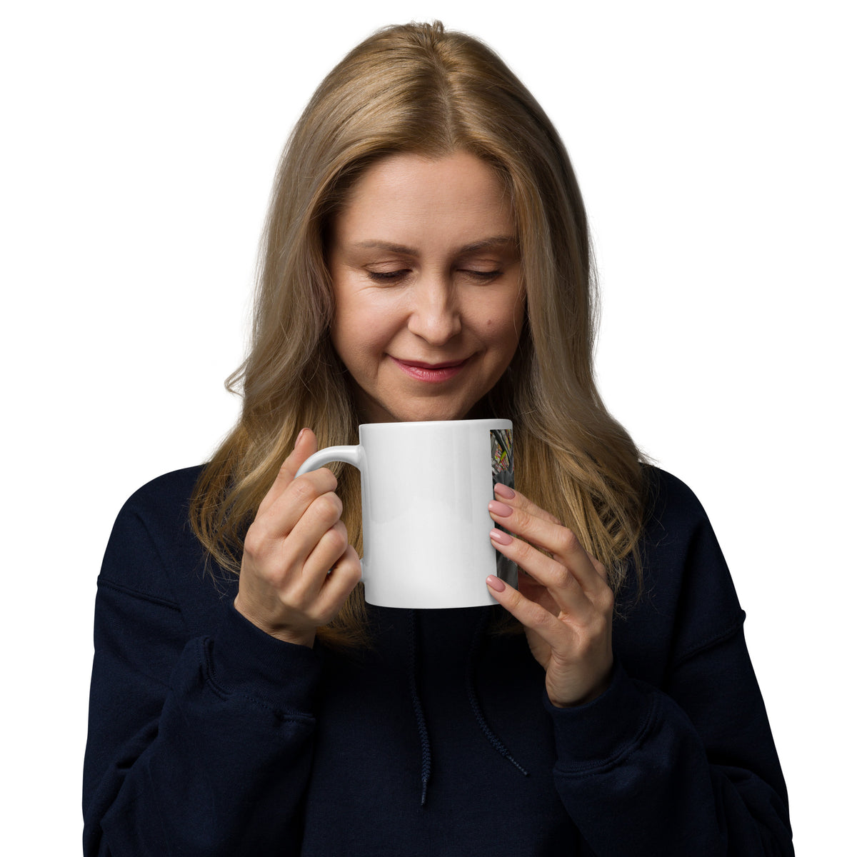 White Glossy Ceramic Mug - View 8
